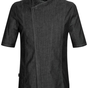 bluza kucharska męska Levi krótki rękaw; Kleidergröße 60; czarny