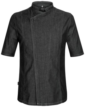 bluza kucharska męska Levi krótki rękaw; Kleidergröße 60; czarny