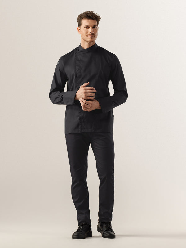 Herrenkochjacke Arnoux; Kleidergröße XS; czarny