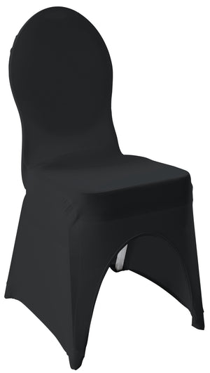 pokrowiec stretch na krzesło Grace z otworem; 40x44x95 cm (SxDxW); czarny