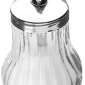 cukiernica Nilo; 160ml, 6.7x12.8 cm (ØxW); srebro/transparentny; okrągły