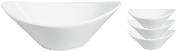 miska Amsterdam; 500ml, 20.5x16x7.5 cm (DxSxW); biały; owalny; 4 sztuka / opakowanie