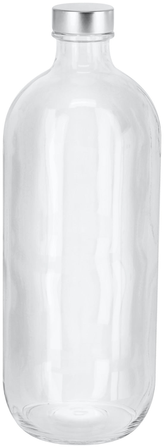 butelka Iconic; 1100ml, 9.2x25 cm (ØxW); transparentny/srebro; 6 sztuka / opakowanie