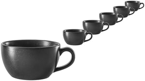 filiżanka do kawy Masca; 200ml, 9.5x5.5 cm (ØxW); czarny; okrągły; 6 sztuka / opakowanie