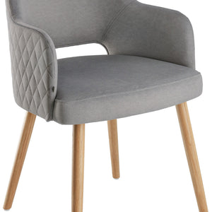 Stuhl Rombo Samt; 46x47x85 cm (SxGxW); siedzisko szary
