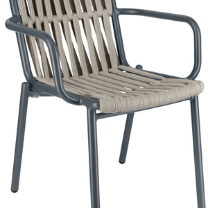 Outdoor-Stuhl Lumaro; 45x47x81 cm (SxGxW); siedzisko taupe