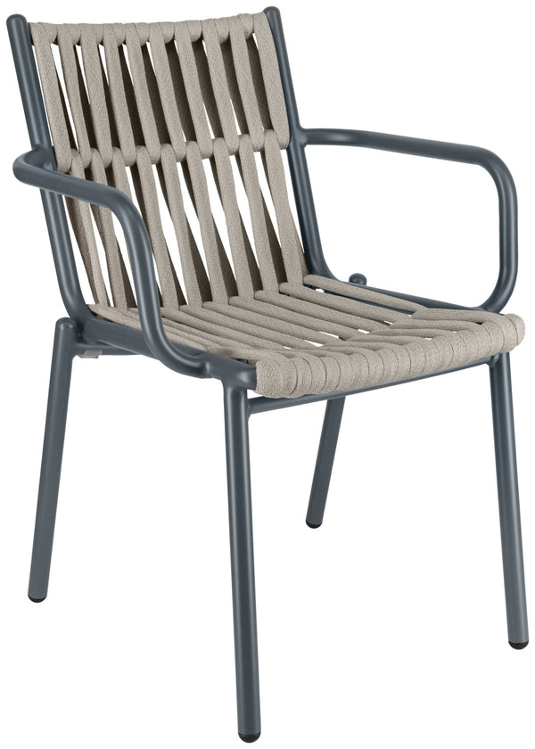 Outdoor-Stuhl Lumaro; 45x47x81 cm (SxGxW); siedzisko taupe