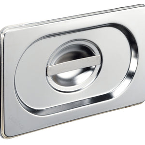pokrywa GN Basic bez wnęki na łyżkę; Größe GN 1/9, 17.6x10.8 cm (DxS); srebro; prostokątny