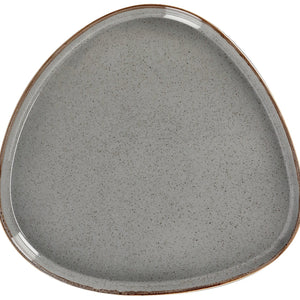 talerz płaski Sidina organiczny kształt z rantem; 27.2x26x2.5 cm (DxSxW); szary; organiczny; 4 sztuka / opakowanie