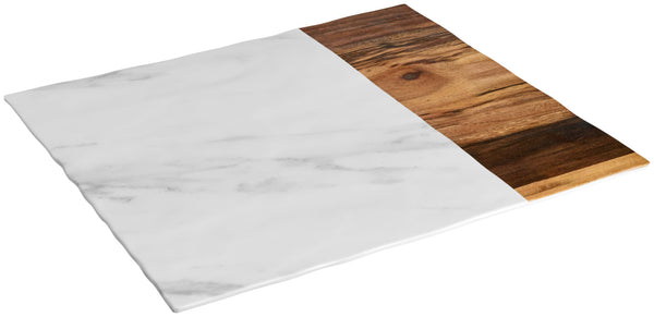 półmisek Tupelo bez rantu; 35x28x1 cm (DxSxW); biały/brązowy; prostokątny; 6 sztuka / opakowanie