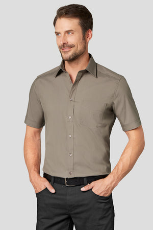 koszula męska Kim krótki rękaw; Kleidergröße 43/44; taupe
