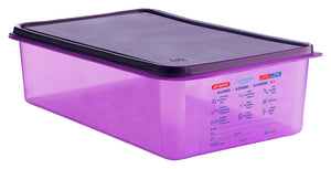 pojemnik na żywność GN; Größe GN 1/1, 20500ml, 53x32.5x15 cm (DxSxG); fioletowy