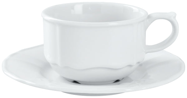 spodek do filiżanki do kawy Amely; 15 cm (Ø); biały; okrągły; 6 sztuka / opakowanie