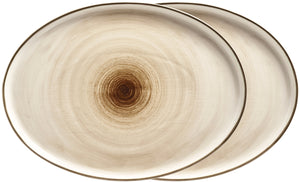 półmisek Limaro owalny; 36x26x2.5 cm (DxSxW); brązowy; owalny; 2 sztuka / opakowanie