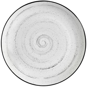 talerz płaski Fungio; 27 cm (Ø); biały/czarny; okrągły; 4 sztuka / opakowanie