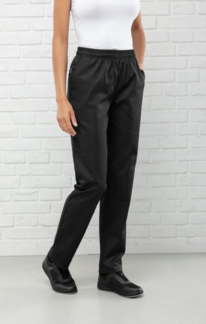 spodnie kucharskie damskie Liam; Kleidergröße 54; czarny