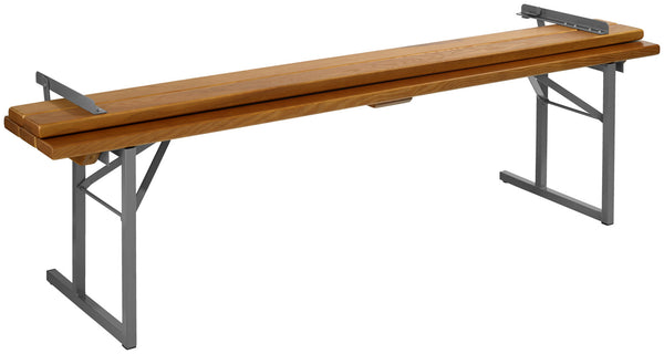 ławka Expose z oparciem; 180x46x81 cm (SxGxW); siedzisko orzech włoski, stelaż antracyt
