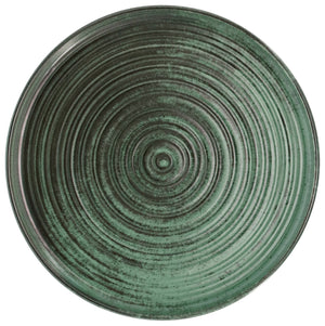talerz płaski z rantem Etana; 21x1 cm (ØxW); zielony; okrągły; 6 sztuka / opakowanie