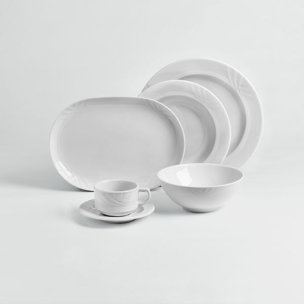 talerz płaski Kiara; 27 cm (Ø); biały; okrągły; 6 sztuka / opakowanie