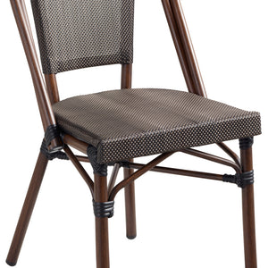 krzesło Rimalia bez podłokietników; 46x53x87.5 cm (SxGxW); siedzisko antracyt, stelaż brązowy; 2 sztuka / opakowanie