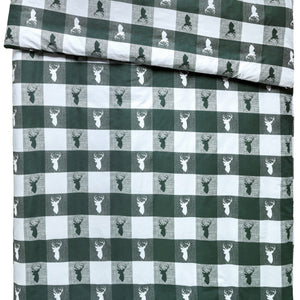 poszwa na kołdrę Villach; 135x200 cm (SxD); ciemny zielony/biały