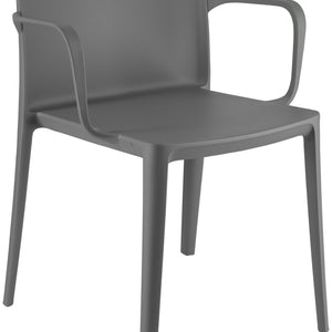 krzesło plastikowe Rigg z podłokietnikami; 57x55x78 cm (SxGxW); czarny; 4 sztuka / opakowanie