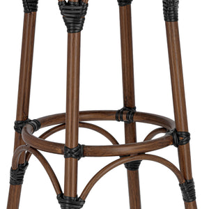 hoker barowy Rimalia; 36x36x76 cm (SxGxW); siedzisko antracyt, stelaż brązowy; 2 sztuka / opakowanie