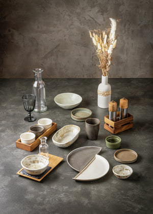  8.6x6 cm (ØxW); beżowy; okrągły; 6 sztuka / opakowanie