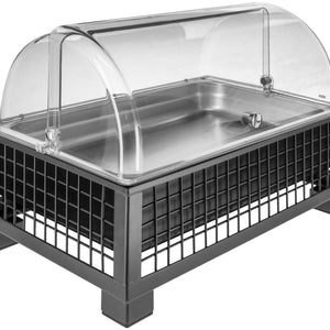 witrynka chłodząca Portland 6,5 cm stal szlachetna 1/1; Größe GN 1/1, 55.4x35.2x33.7 cm (DxSxW); antracyt/transparentny/stal nierdzewna; prostokątny