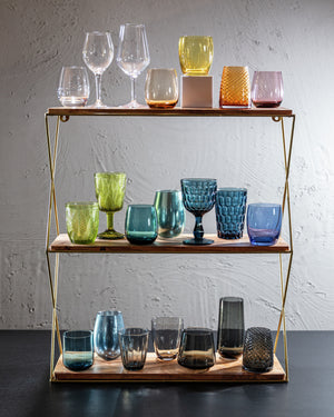 Trinkglas Bea; 375ml, 7x9.4 cm (ØxW); niebieski; 6 sztuka / opakowanie