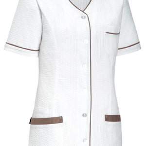 fartuch damski Veda jednolity; Kleidergröße 40; biały/taupe