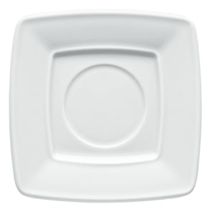 spodek do filiżanki do espresso Melbourne; 12.5x12.5 cm (DxS); biały; kwadrat; 6 sztuka / opakowanie