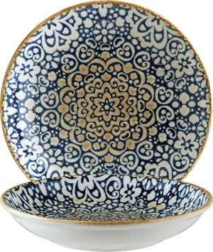 talerz głęboki Alhambra; 500ml, 20x3.5 cm (ØxW); niebieski/biały/brązowy; okrągły; 12 sztuka / opakowanie