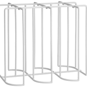 stojak na filiżanki z 6 przedziałami do piętrowania; 35.2x24.2x30 cm (DxSxW); biały