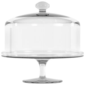Cloche Glamour mit Kuchenständer; 32 cm (W); transparentny