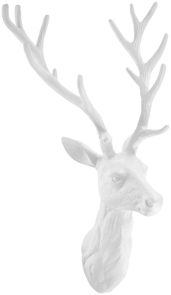 Hirschkopf Deer; 25.5x61x38 cm (SxWxG); biały