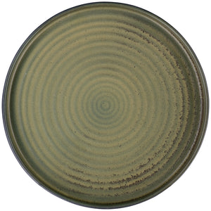 talerz z niskim rantem Snug; 26x2.5 cm (ØxW); oliwka; okrągły; 4 sztuka / opakowanie