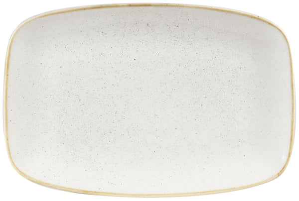 Chefs Oblong Platte Stonecast Barley White; 35.5x24.5 cm (DxS); biały/brązowy; prostokątny; 6 sztuka / opakowanie