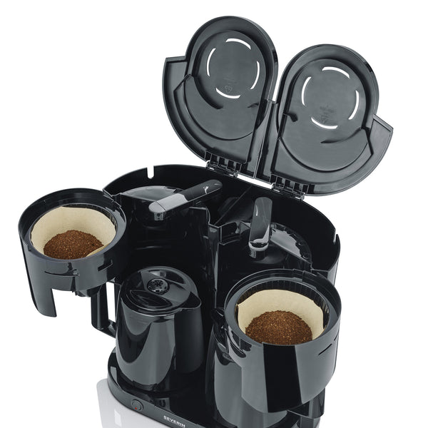 Duo-Filterkaffeemaschine; 41x44.8x31.5 cm (SxWxG); czarny