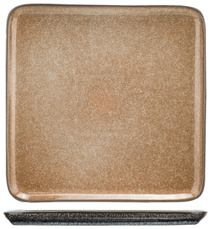 talerz Lerida Desert kwadratowy; 25.5x25.5 cm (DxS); brązowy; kwadrat; 4 sztuka / opakowanie