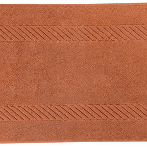 mata łazienkowa Valencia gładka; 50x90 cm (SxD); rdzawy brąz