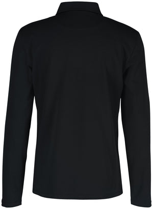 Poloshirt Herren Langarm Malme Regular Fit; Kleidergröße M; czarny