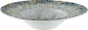 talerz do makaronu Luca Mosaic; 400ml, 28x5.5 cm (ØxW); pomarańczowy/ciemny niebieski/jasny niebieski/żółty/biały; okrągły; 6 sztuka / opakowanie