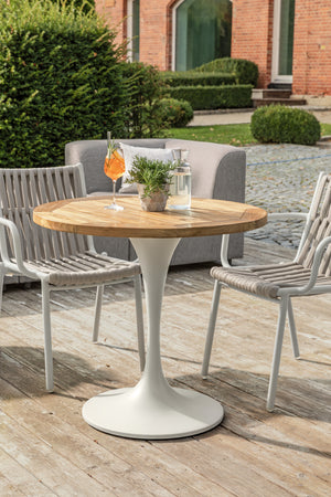 Outdoor-Teak-Tischplatte Mirello rund; 80 cm (Ø); brązowy; okrągły