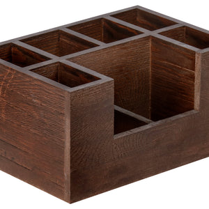 pojemnik na sztućce Gautier; 22.5x15.5x11.5 cm (DxSxW); brązowy