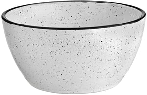 miseczka Fungio okrągła; 430ml, 12.5x6.2 cm (ØxW); biały/czarny; okrągły; 6 sztuka / opakowanie