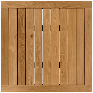 Outdoor-Teak-Tischplatte Mirello quadratisch; 80x80x3 cm (DxSxW); brązowy; kwadrat