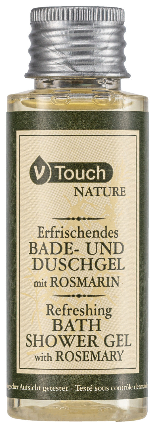 żel do mycia/pod prysznic V-Touch Nature; 40 ml; beżowy/zielony; 216 sztuka / opakowanie