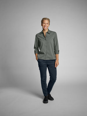 Bluse Langarm Olivia Comfort Fit; Kleidergröße 34; ciemny szary