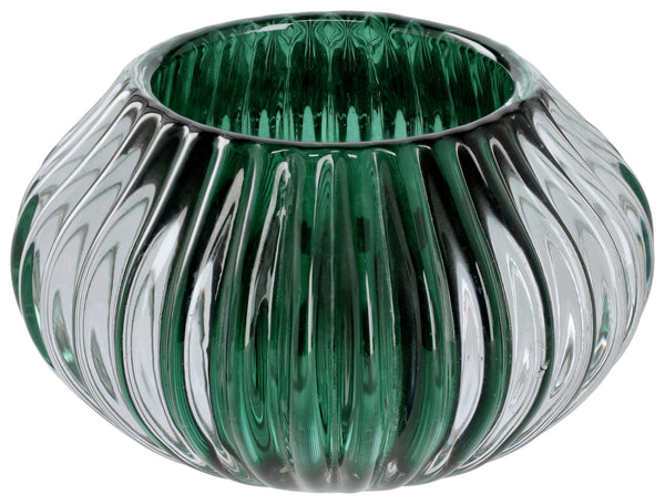 świecznik na tealight  Aarani; 11x6.5 cm (ØxW); ciemny zielony; 2 sztuka / opakowanie